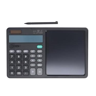 Imagem de Calculadora LCD Tablet Multifuncional Redação Sketch Memorando Matemática Matempo Notepad para Office Contabilidade Financeira Estudantes Crianças Adultos Material Durável ABS (Preto)
