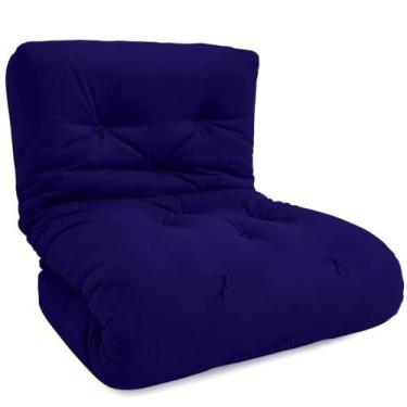 Imagem de Futon Solteiro Oriental D28 Dobrável Acquablock Azul Royal