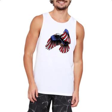 Imagem de Camiseta Regata Aguia penas bandeira EUA - Alearts, M