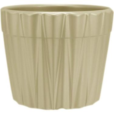 Imagem de CACHEPÔ VASO DECORATIVO PLANTA HOME&CO CERÂMICA 10x12x12cm BEGE