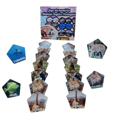 Imagem de Jogo da Memória Associando o Nome dos Animais 10 Pares