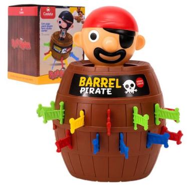 Imagem de Jogo Infantil Barril Pula Pirata Grande - Castela - CASTELA BRASIL