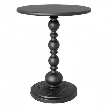 Imagem de Mesa final Funecy Metal Vintage Matte Black 35x35x52cm