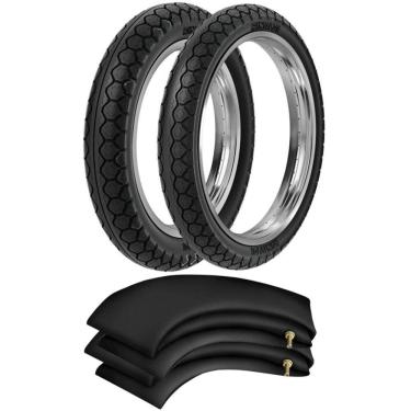 Imagem de Kit Pneu Yamaha Neo At 115 90/80-16 + 70/90-16 Pd29 Rinaldi + Camara