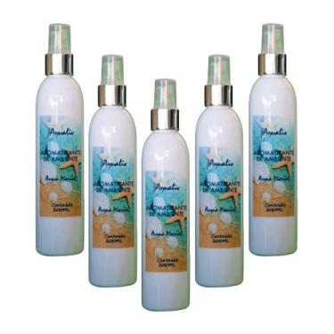 Imagem de Kit 5 Aromatizador Ambientes Aroma Acqua Marine Frasco 200Ml - BORLEN