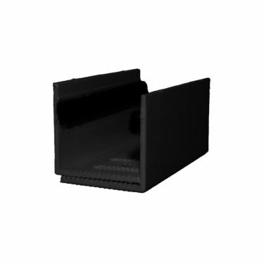 Imagem de Guia U - Externo Ajustável Para Porta De Correr - Preto