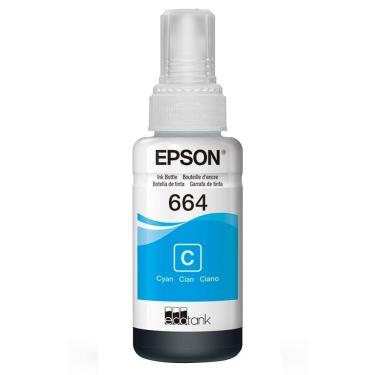 Imagem de Garrafa de Tinta Epson EcoTank 664 T664220 Ciano para Impressoras L110, L120