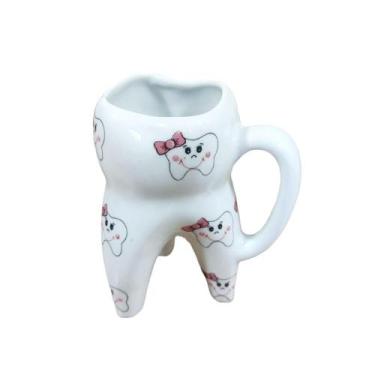 Imagem de xicara de cha dente grande Dente Molar de Porcelana - Hp Decor