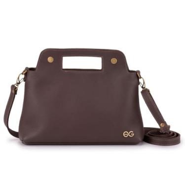 Imagem de Bolsa Feminina Transversal Média Tiracolo Couro Legítimo Floater(Marrom Escuro)