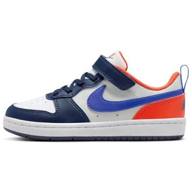 Imagem de Nike Tênis masculino Short Borough Low Recraft PS, Midnight Navy Hyper Royal Team Laranja, 35 EU
