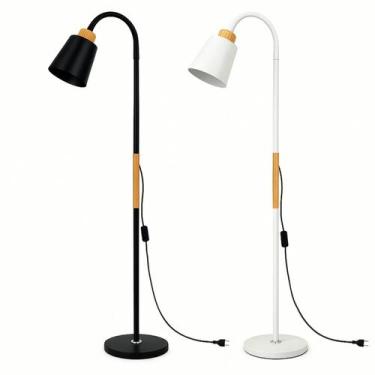 Imagem de Luminária de Piso Abajur De Chão Pedestal Articulada Flexível 1,60m Le