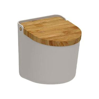 Imagem de Saleiro Lume Tampa de Bambu Bege Fechado SLB3000BGF - Ou