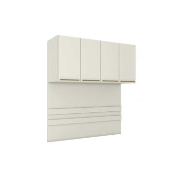 Imagem de Módulo de Quarto Casal Armário Ponte Aéreo MC11 Seletto c/ 4 Portas Areia - Henn