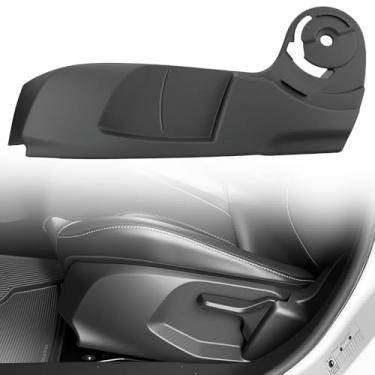 Imagem de D-Lumina BE8Z5462187CB Protetor de assento do lado esquerdo do lado do motorista acabamento da tampa da moldura do painel externo compatível com Ford Fiesta 2011-2019, substitui BE8Z-5462187-CB