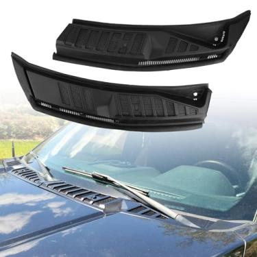 Imagem de Grade do painel do capô do limpador de para-brisa compatível com Ford F-150 2015-2020 Painel de inserção da tampa da janela externa dianteira esquerda e direita F150 acessórios de substituição FL3Z