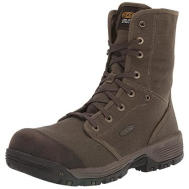 Imagem de KEEN Utility Roswell Botas de trabalho masculinas de lona com bico de composto médio, Oliva militar/verde-oliva preta, 15