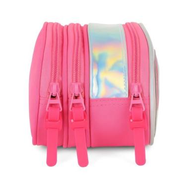 Imagem de Kit Escolar Arco-Íris Mochila de Costas + Estojo Triplo - UP4YOU, Prat