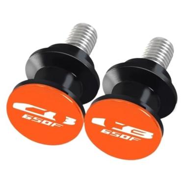 Imagem de BYYINGSUS Compatível com CB650R CB650F CB 650R 650F 8 mm Carretéis de braço oscilante de alumínio CNC para motocicletas acessórios deslizantes Cb650r Cb650f (CB650F laranja)