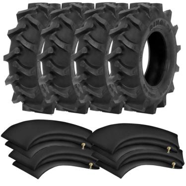Imagem de Kit 4 Pneus Carreta De Implemento Tracionada 600-14 Rga 34 Rinaldi + Camaras