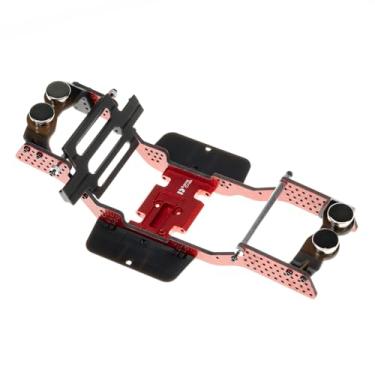 Imagem de RampCrab Carbon Fiber Chassis Kit for SCX24, 7° Angled Skid, LCG Chassis Kit for Axial SCX24 C10, JLU, Bronco, Deadbolt, red