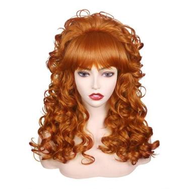Imagem de Peruca FantaLook FantaLook 80s Long Curly Vintage Cosplay Vermelha Mar