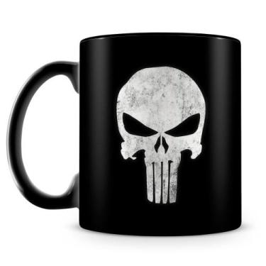 Imagem de Caneca do Justiceiro - 100% Preta - Cerâmica de Alta Qualidade - Amo C
