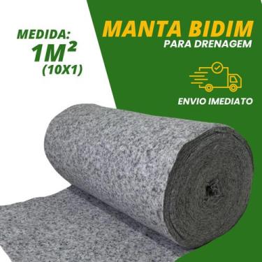 Imagem de Manta De Bidim Drenagem E Proteção Para Pedras 1 Metro² - Fibratex
