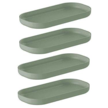 Imagem de Porta Sabonete De Bancada Banheiro Verde Salvia Kit C/4 Unid