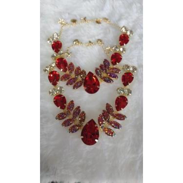 Imagem de Cabedal de chinelo vermelho - Viviane Acessórios, Vermelho