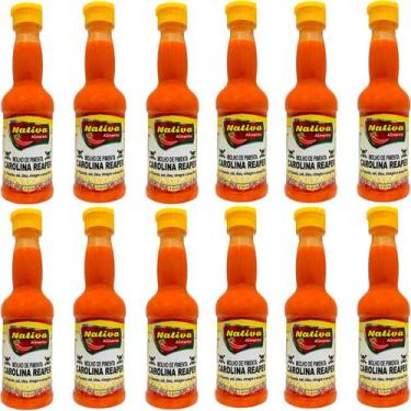 Imagem de Kit 12 Pimentas Carolina Reaper A Mais Forte do Mundo 150ml - Nativa