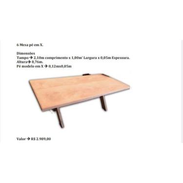 Imagem de Mesa pé em x - .