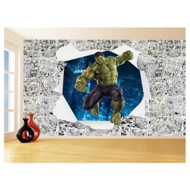 Imagem de Papel De Parede 3D Heróis Página Quadrinhos Hq 3,5M Nhma200