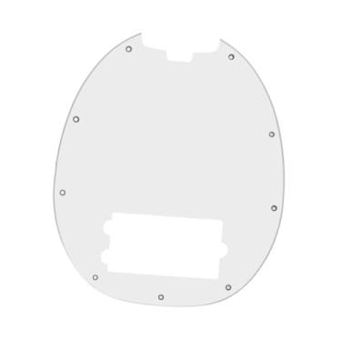 Imagem de KiBcsLic Protetor de para baixo, placa antirrisco, 9 furos, instrumento musical, PVC, acessório moderno, peça de reposição, protetor de para, Branco