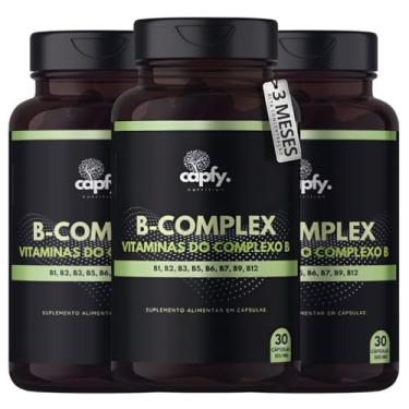 Imagem de Kit 3x Vitaminas do Complexo B Concentrado Vitamina B7 Biotina Vitamina B12, B3, B5, B6, B9
