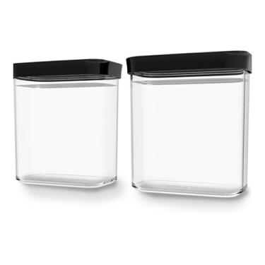 Imagem de Kit Conjunto De 02 Potes Herméticos Mantimentos Acrílico 90