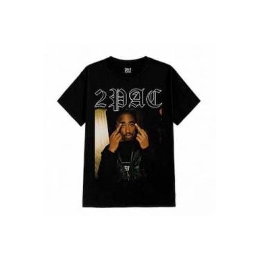 Imagem de Camiseta DTF FanShirt 2Pac 518 de manga curta masculina unissex - Ligh