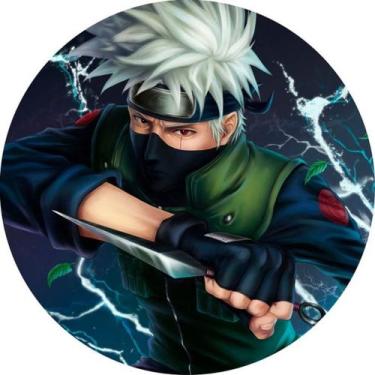 Imagem de Painel Redondo Capa Festa Infantil Kakashi Anime Luta - NoBrand, Kakas