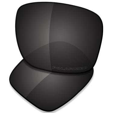 Imagem de SAUCER Lentes de reposição premium para óculos de sol Oakley Holbrook XXL OO9487 de alta definição - preto carbono polarizado