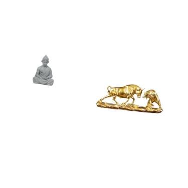 Imagem de Fenteer Escultura de Buda, Macaco, Sol, Wukong E Feng Shui, Touro, Urso, Vaca, Gado, Estátua de Animal Chinesa Moderna para Pátio de Hotel, Presentes de Mesa