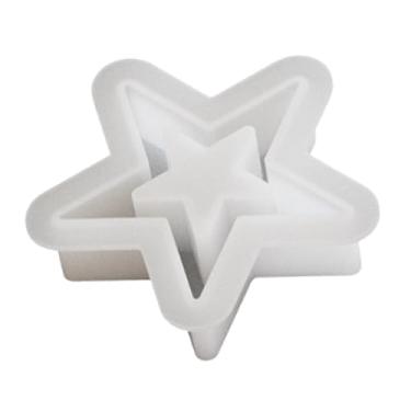 Imagem de CarpNettore Enfeite de Decoração de Bolo em Forma de Estrela, Ferramenta Versátil E Reutilizável para Fazer Velas, Molde para Pingente de Cupcake, Decoração de Ca, S