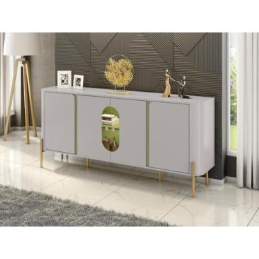 Imagem de Aparador Buffet Apollo para Sala com Portas de Vidro e LED - Mega Faci