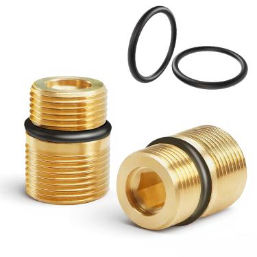 Imagem de SDRZJX 2 peças de latão acessórios de saída de bomba de lavadora de pressão conector M20 para M22 compatível com bomba de lavagem de pressão de came axial número de substituição: 7110264