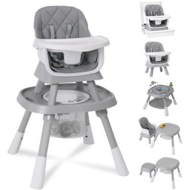 Imagem de Cadeira alta para bebês Babyliebe 15 em 1 conversível cinza