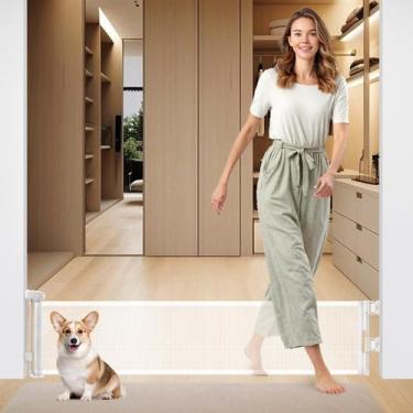 Imagem de Portão para Pets Unimaxlink 35,5 cm de Altura, Tela Retrátil que se Es