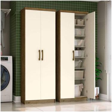 Imagem de Armário Multiuso 02 Portas Leve Henn Rústico Off White