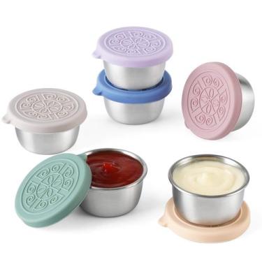 Imagem de Recipiente para molho para salada VITEVER em aço inoxidável 50 mL (pac