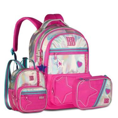 Imagem de Mochila Lancheira e Estojo Feminino Kit Rebecca Bonbon Completo - Clio