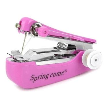 Imagem de Mini máquina de costura de mão Spring Come portátil - deep pink