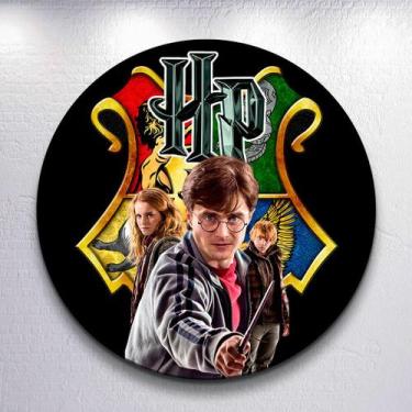 Imagem de Painel Festa Escola de Bruxos Estampa Redondo Capas Decoração Infantil