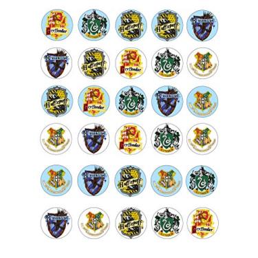 Imagem de 30 x Cupcake Toppers - Wizarding World Inspired Collection of Edible Cake Decorations | Uncut on Wafer Sheet